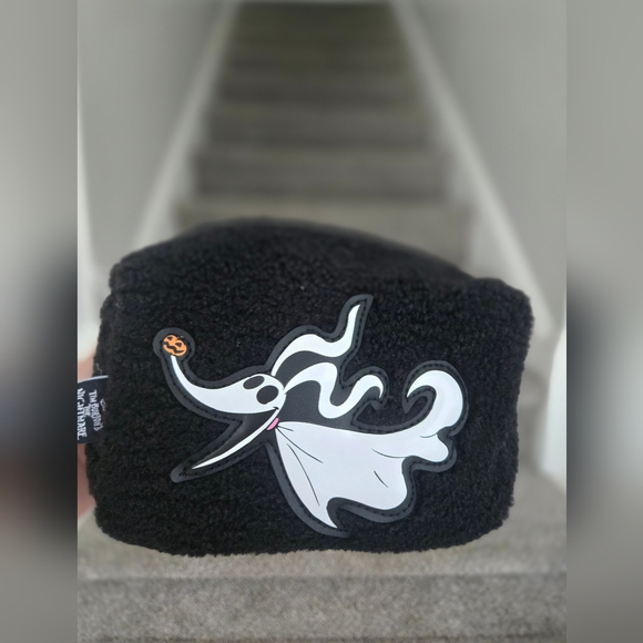 Last 1 NBC Zero Dog Black Fuzzy Cosmetic Pouch, Nightmare Before Christmas - Picture 4 of 7